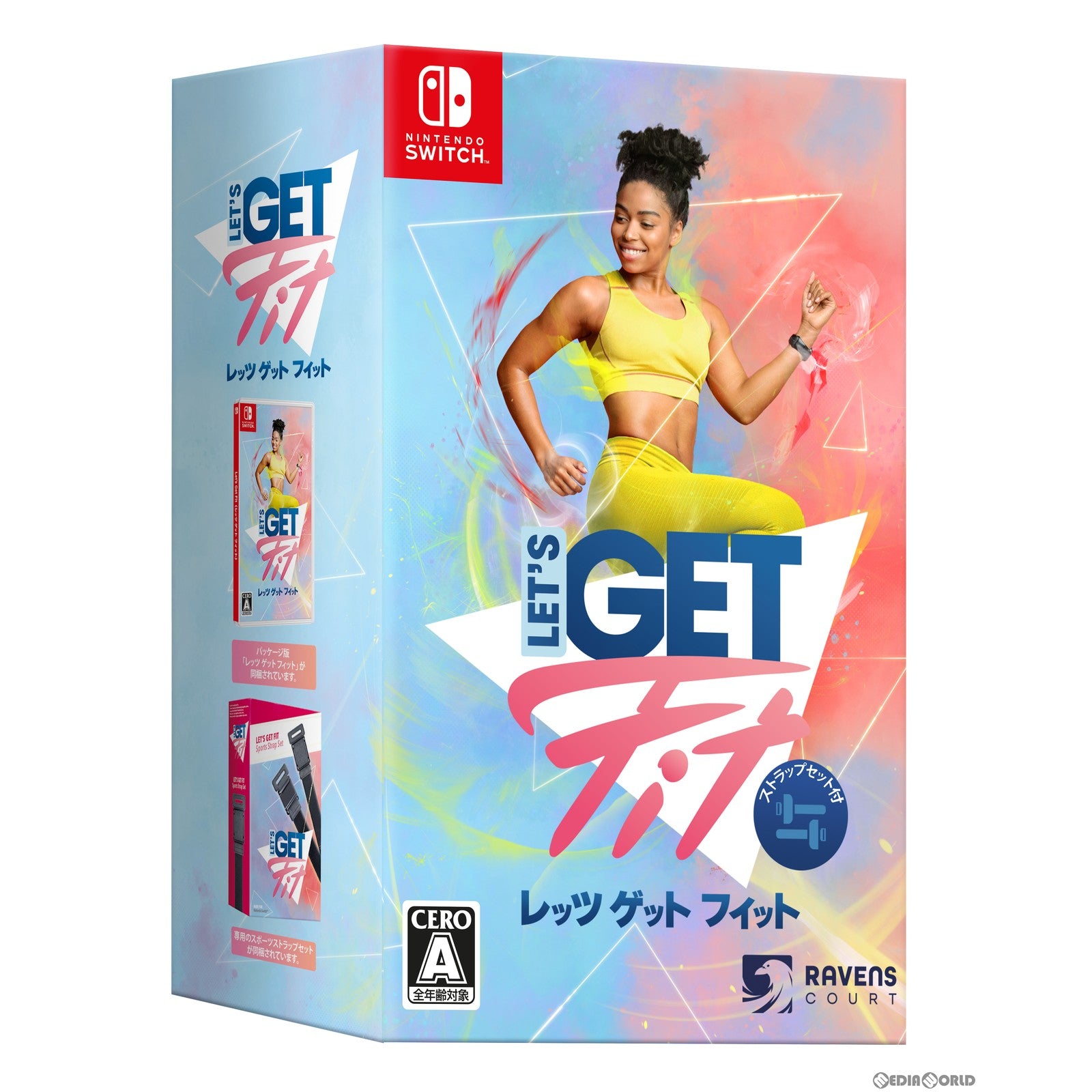 【中古即納】[Switch]Let's Get Fit(レッツ ゲット フィット) スポーツバンドセット同梱版(限定版) Koch Media (20220804)