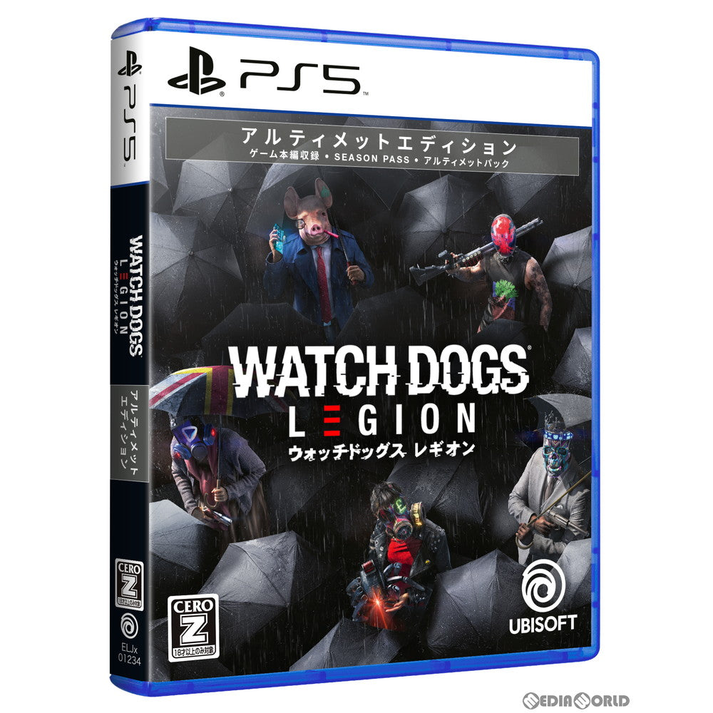 【中古即納】[PS5]ウォッチドッグス レギオン(Watch Dogs: Legion) アルティメットエディション(限定版) ユービーアイソフト (20201126)