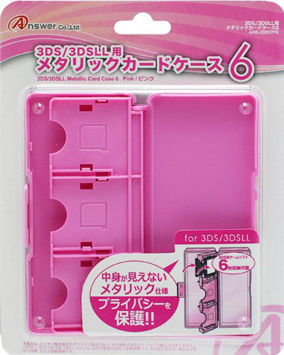 【新品即納】[ACC] 3DS・DSソフト用メタリックカードケース6 ピンク アンサー(ANS-3D037PK) (20130503)