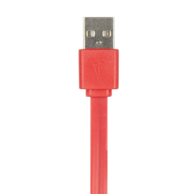 【新品即納】[ACC] CYBER・USB充電フラットケーブル3m (New3DS/New3DSLL/3DS/3DSLL用) レッド サイバーガジェット(CY-3DSUSFC3-RE)