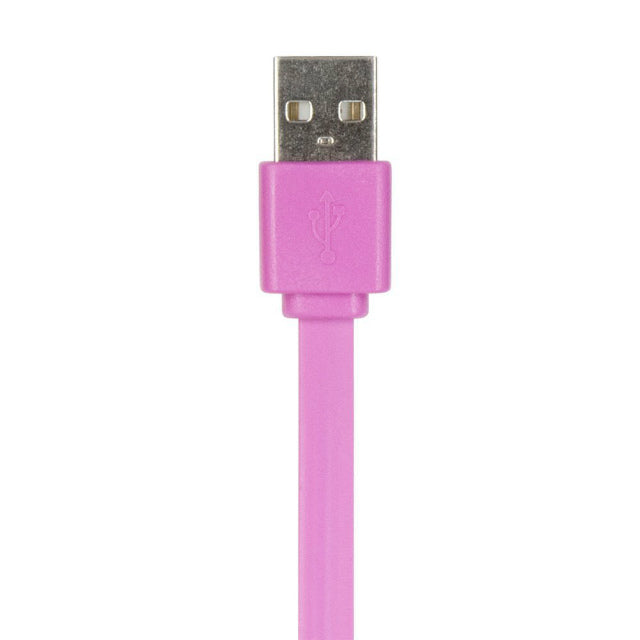 【新品即納】[ACC] CYBER・USB充電フラットケーブル3m (New3DS/New3DSLL/3DS/3DSLL用) ピンク サイバーガジェット(CY-3DSUSFC3-PI)