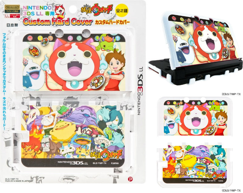 【新品即納】[ACC] 妖怪ウォッチ NINTENDO 3DS LL専用 カスタムハードカバー 妖怪大集合Ver. プレックス(YW-01A) ((20140530)