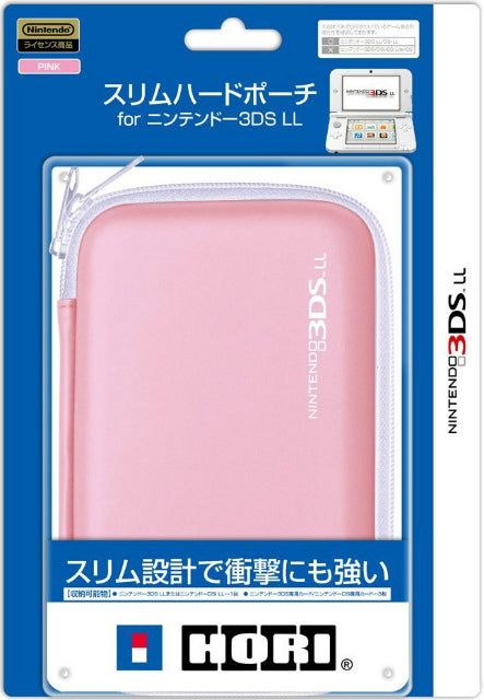 【新品即納】[ACC] スリムハードポーチ for ニンテンドー3DS LL ピンク ホリ(3DS-396) (20140424)