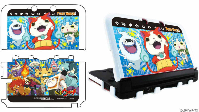 【新品即納】[ACC] 妖怪ウォッチ NINTENDO 3DS LL専用 カスタムハードカバー2 妖怪大集合Ver. プレックス(YW-10A) (20140730)