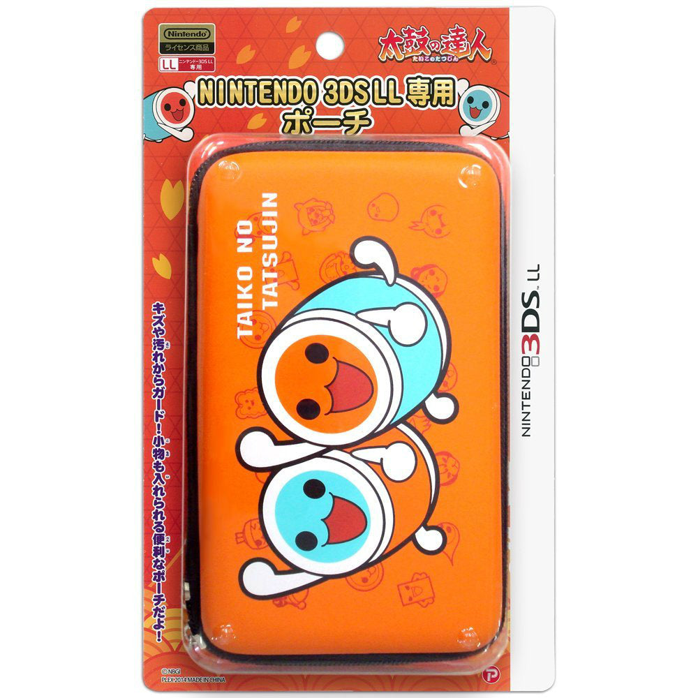 【新品即納】[ACC] 太鼓の達人 NINTENDO 3DS LL専用 ポーチ オレンジ プレックス(TT-02A) (20140831)