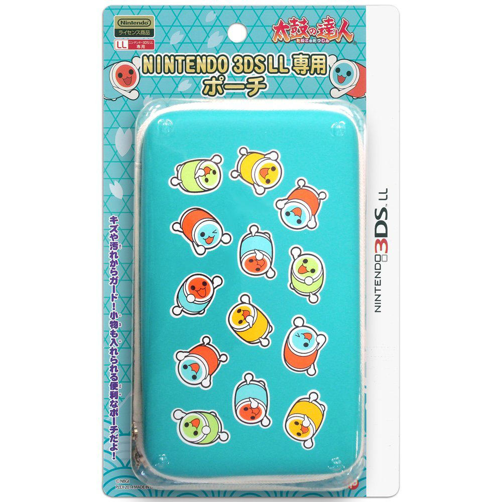 【新品即納】[ACC] 太鼓の達人 NINTENDO 3DS LL専用 ポーチ ブルー プレックス(TT-02B) (20140831)
