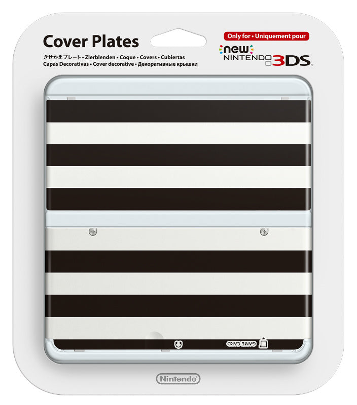 【新品即納】[ACC] Newニンテンドー3DS きせかえプレート No.006(ボーダー ブラック×ホワイト) 任天堂(KTR-A-CPAH) (20141011)