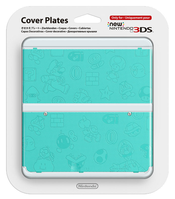 【新品即納】[ACC] Newニンテンドー3DS きせかえプレート No.026(エンボス マリオモノグラム ブルー) 任天堂(KTR-A-CPA5) (20141011)