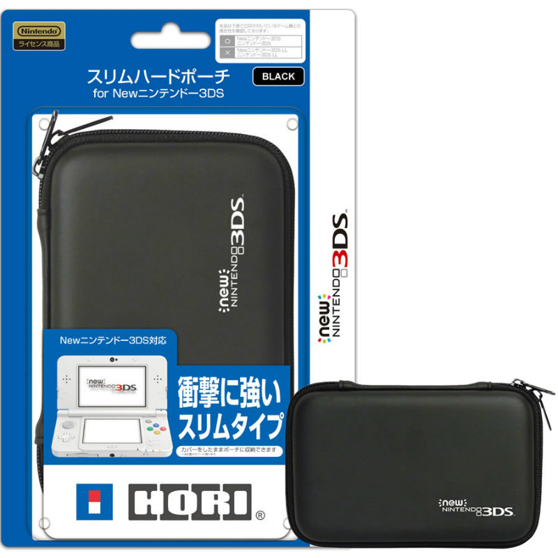 【新品即納】[ACC] スリムハードポーチ for Newニンテンドー3DS ブラック ホリ(3DS-216) (20141011)