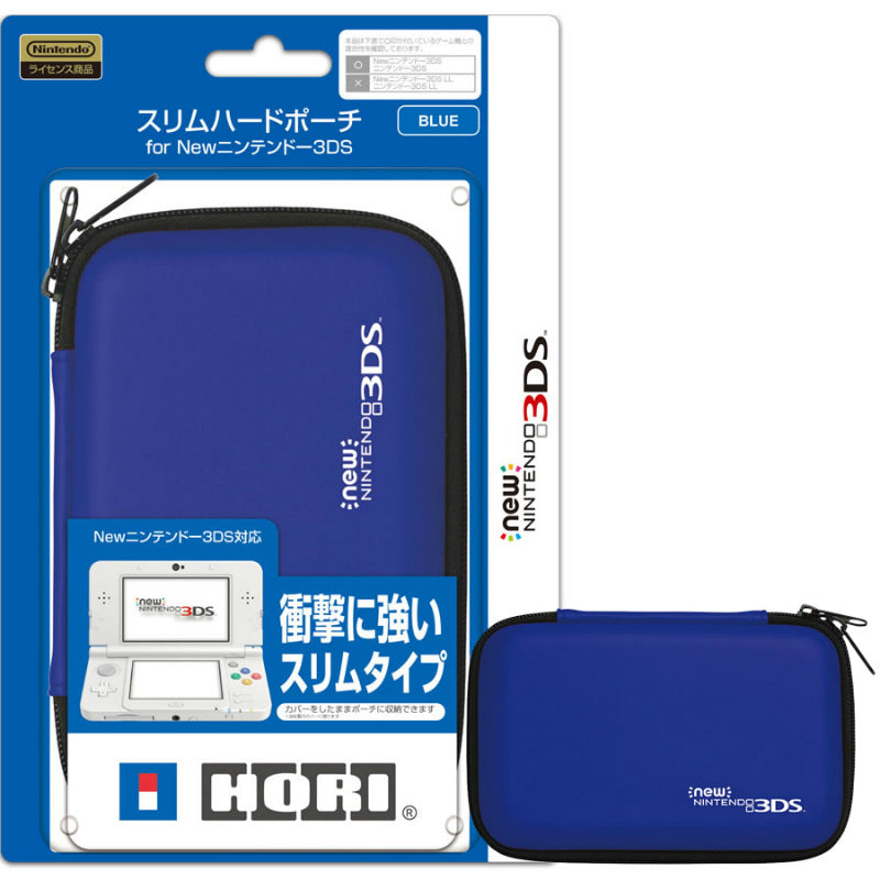 【新品即納】[ACC] スリムハードポーチ for Newニンテンドー3DS ブルー ホリ(3DS-217) (20141011)