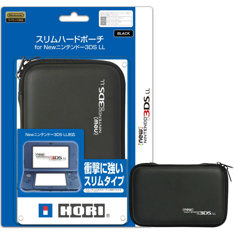 【新品即納】[ACC] スリムハードポーチ for Newニンテンドー3DS LL ブラック ホリ(3DS-422) (20141011)