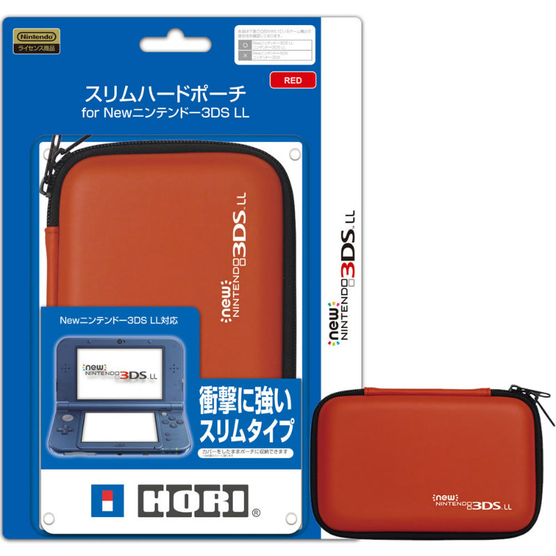 【新品即納】[ACC] スリムハードポーチ for Newニンテンドー3DS LL レッド ホリ(3DS-424) (20141011)