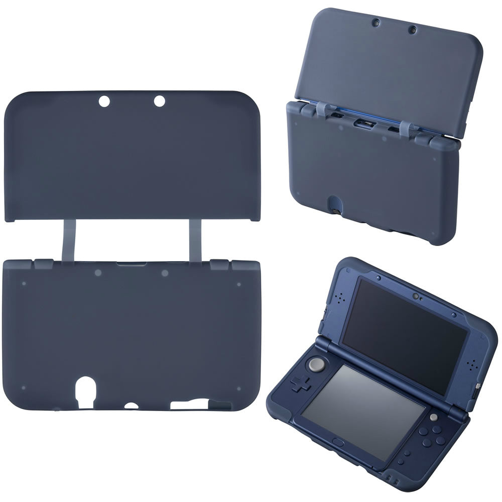 【新品即納】[ACC] CYBER・シリコンカバー (New 3DS LL用) クリアネイビー サイバーガジェット(CY-N3DLSCC-NV) (20150313)