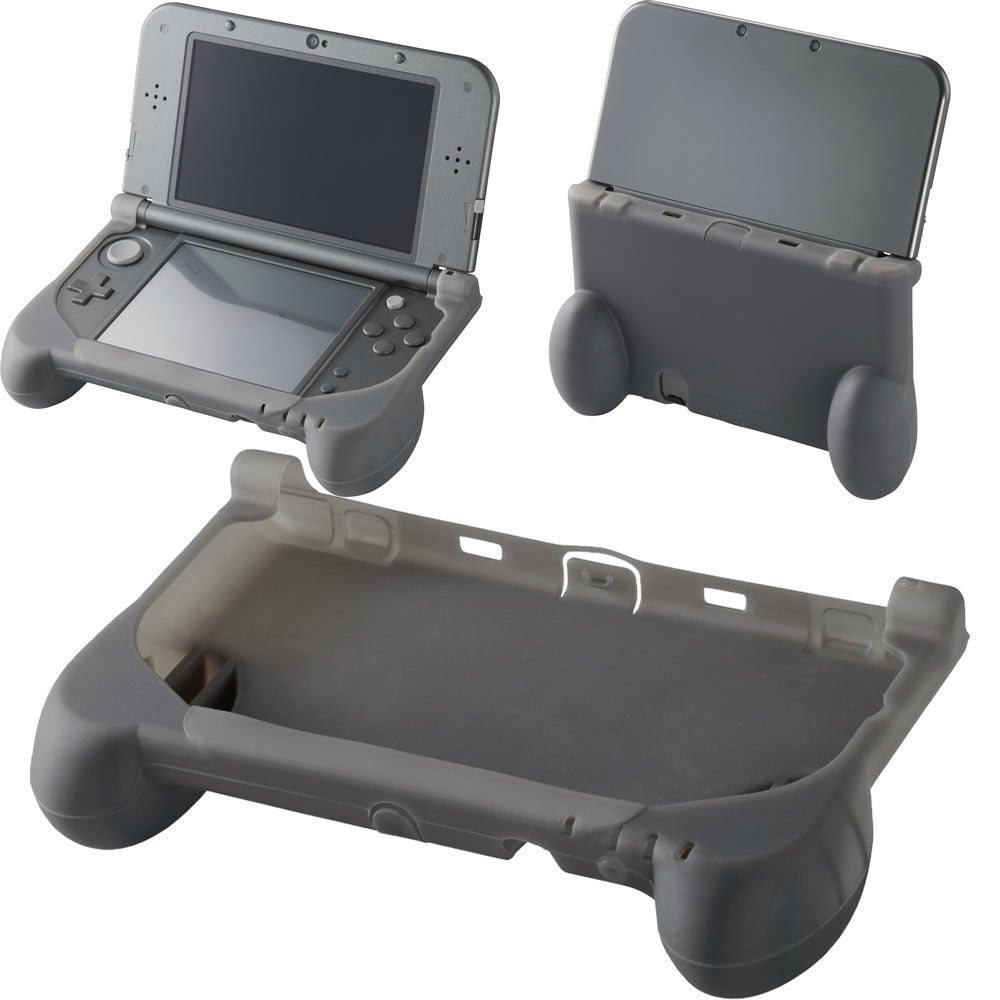 【新品即納】[ACC] CYBER・シリコングリップ (New 3DS LL用) クリアブラック サイバーガジェット(CY-N3DLSG-BK) (20150508)