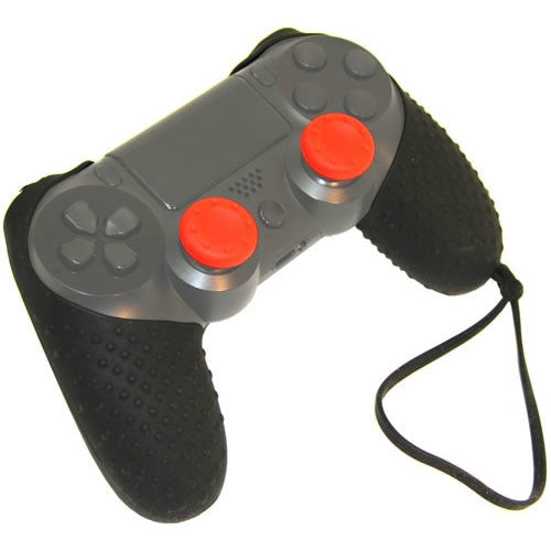 【新品即納】[ACC][PS4] PS4コントローラー用ラバーグリップセット for FPS「グリップカバー×1+ アナログキャップ×2」 アクラス(SASP-0313) (20150819)