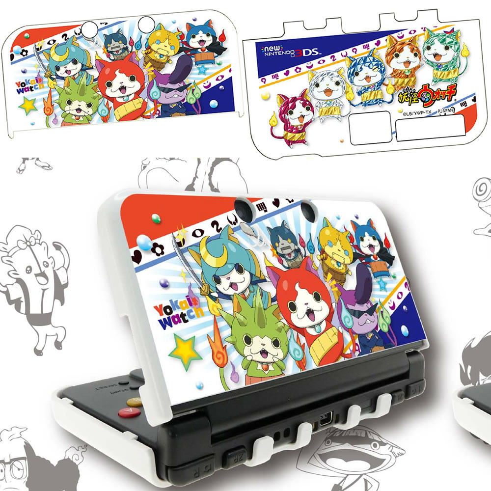 【新品即納】[ACC] 妖怪ウォッチ Newニンテンドー3DS専用カスタムハードカバー カラフルVer. プレックス(YW-41A) (20150811)