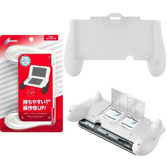 【新品即納】[ACC] CYBER・ラバーコートグリップ (New 3DS LL用) ホワイト サイバーガジェット(CY-N3DLRCG-WH) (20150826)