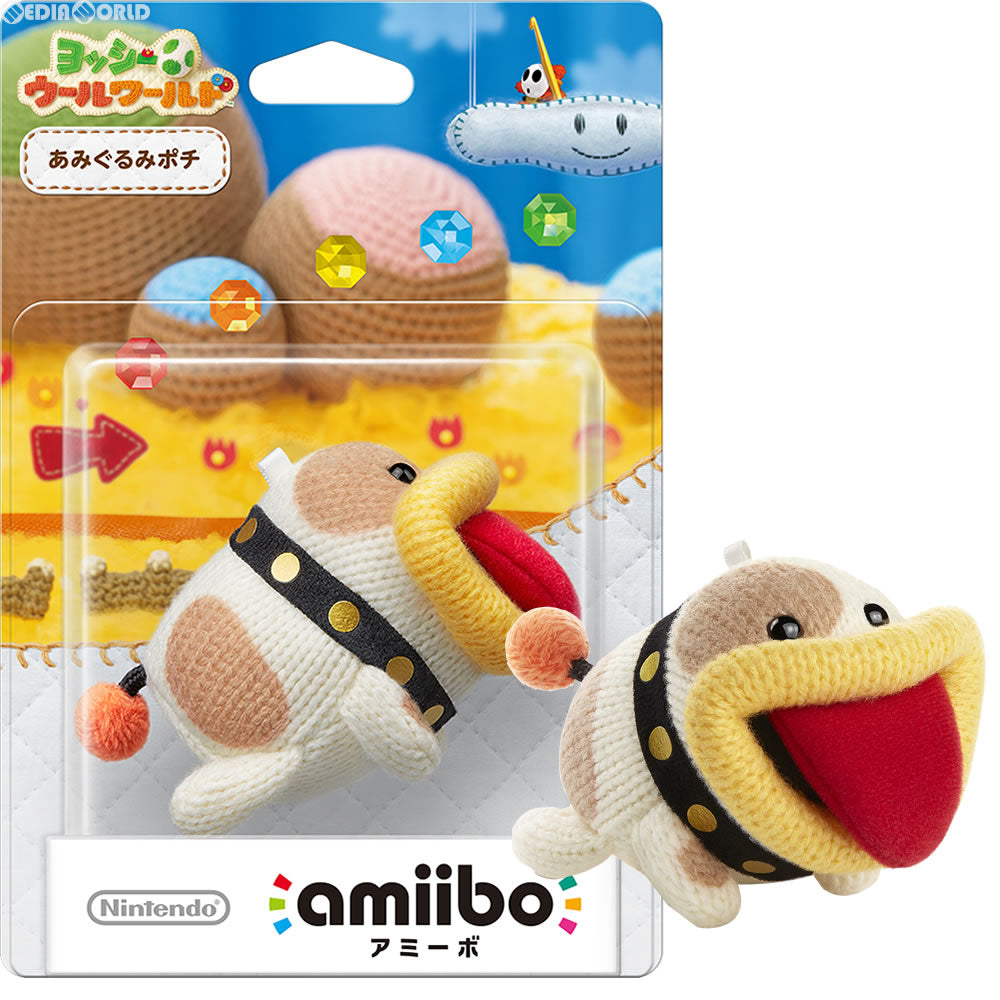 【新品即納】[ACC][3DS] amiibo(アミーボ) あみぐるみポチ(ヨッシー ウールワールドシリーズ) 任天堂(NVL-C-YAAE) (20170119)