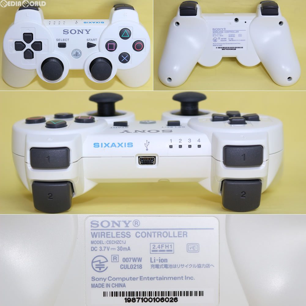 【中古即納】[ACC][PS3] PS3専用ワイヤレスコントローラ SIXAXIS セラミック・ホワイト SCE(CECHZC1J) (20071111)