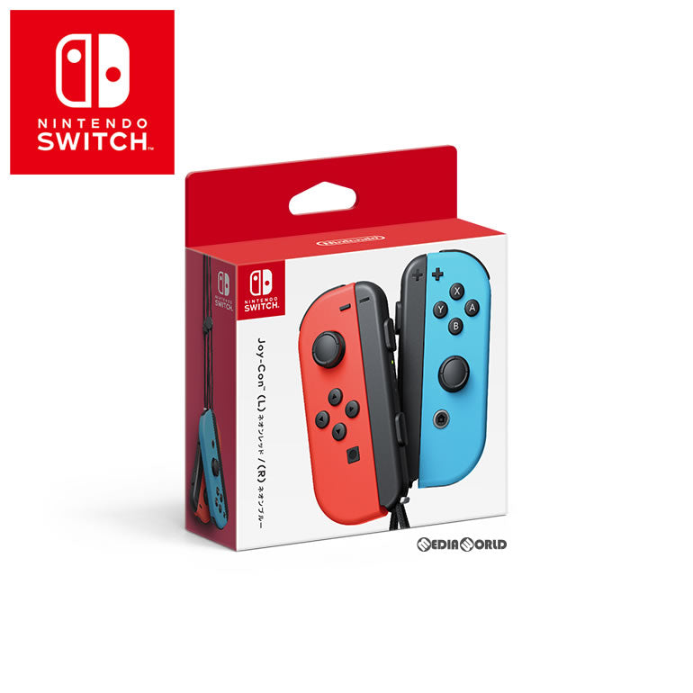 【中古即納】[ACC][Switch] Joy-Con(L) ネオンレッド/(R) ネオンブルー(ニンテンドースイッチ用ジョイコンL/R) 任天堂(HAC-A-JAEAA) (20170303)