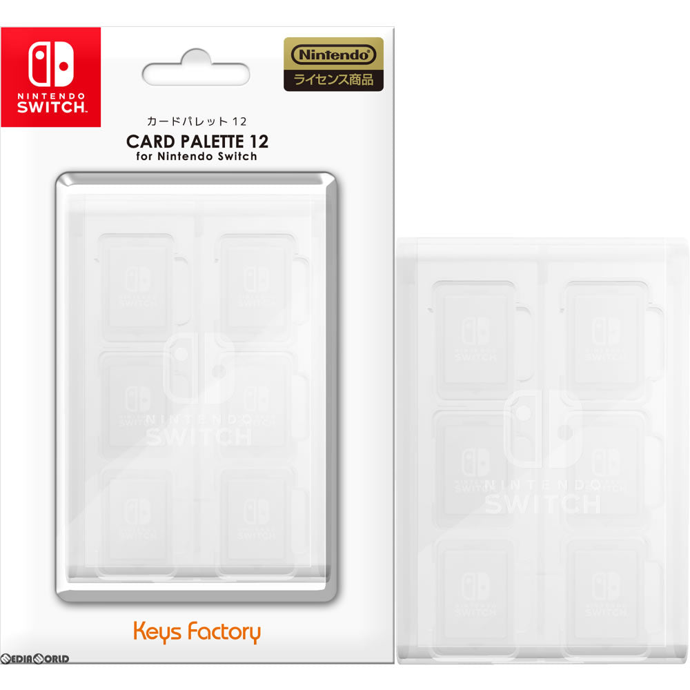 【新品即納】[ACC][Switch] カードパレット12 for Nintendo Switch(ニンテンドースイッチ) クリアホワイト キーズファクトリー(NCT-001-3) (20170324)