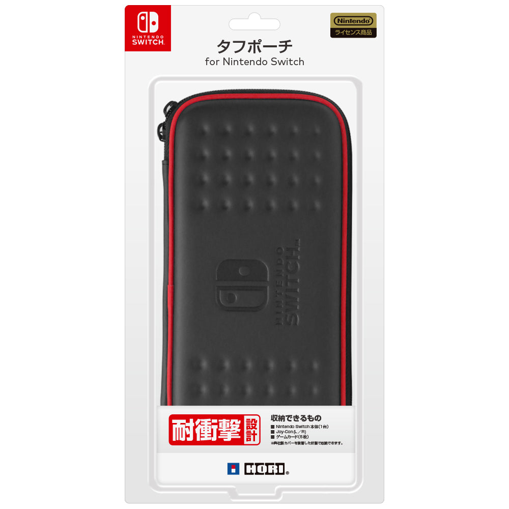 【新品】【お取り寄せ】[ACC][Switch] タフポーチ for Nintendo Switch(ニンテンドースイッチ) ブラック×レッド HORI (NSW-011) (20170303)