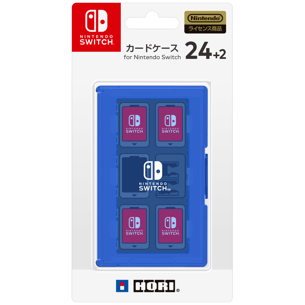 【新品】【お取り寄せ】[ACC][Switch] カードケース24+2 for Nintendo Switch(ニンテンドースイッチ) ブルー HORI (NSW-026) (20170303)