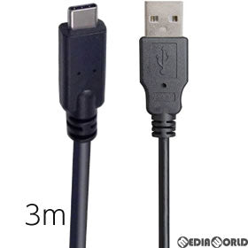 【新品即納】[ACC][Switch] CYBER・USB充電ストレートケーブル(SWITCH用) (スイッチ用) 3m サイバーガジェット(CY-NSSTC3-BK) (20170605)