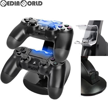 【新品即納】[ACC][PS4] PS4コントローラ用 Wチャージスタンド(PlayStation4/プレイステーション4) アンサー(ANS-PF051BK) (2017年7月上旬)