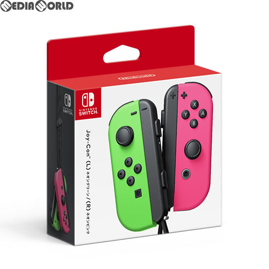 【新品即納】[ACC][Switch] Joy-Con(L) ネオングリーン/(R) ネオンピンク(ジョイコンL ネオングリーン/R ネオンピンク) 任天堂(HAC-A-JAFAA) (20170721)