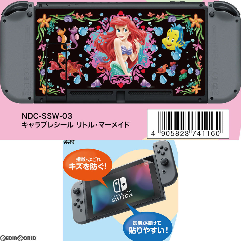 【新品即納】[ACC][Switch]キャラプレシール for Nintendo Switch/リトル・マーメード テンヨー(NDC-SSW-03)(20170721)