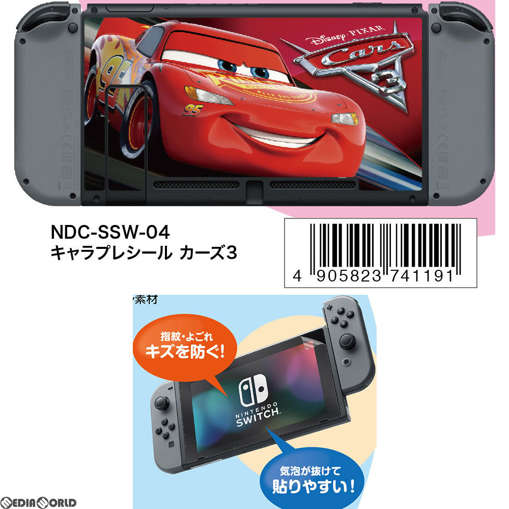 【新品即納】[ACC][Switch]キャラプレシール for Nintendo Switch/カーズ3 テンヨー(NDC-SSW-04)(20170721)