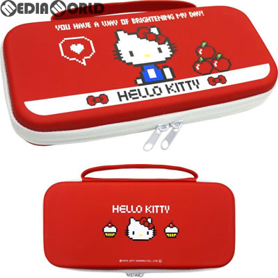 【新品即納】[ACC][Switch] CYBER・Hello Kitty(ハローキティ) セミハードケース(SWITCH用) (スイッチ用) レイアップ(CY-NSHSHC-RE) (20171031)