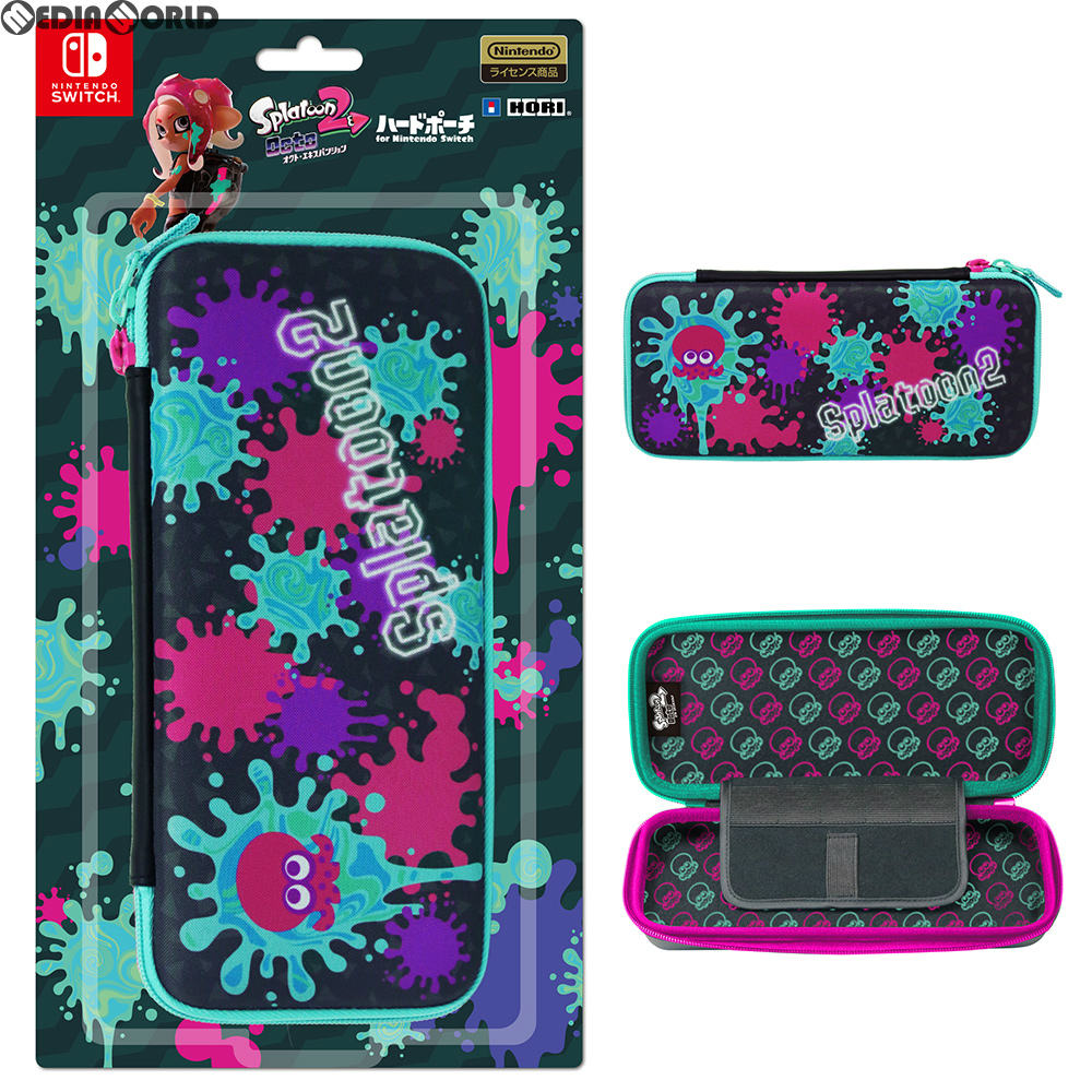 【新品即納】[ACC][Switch] Splatoon2(スプラトゥーン2) ハードポーチ for Nintendo Switch(ニンテンドースイッチ) インク×タコ HORI(NSW-126) (20180719)