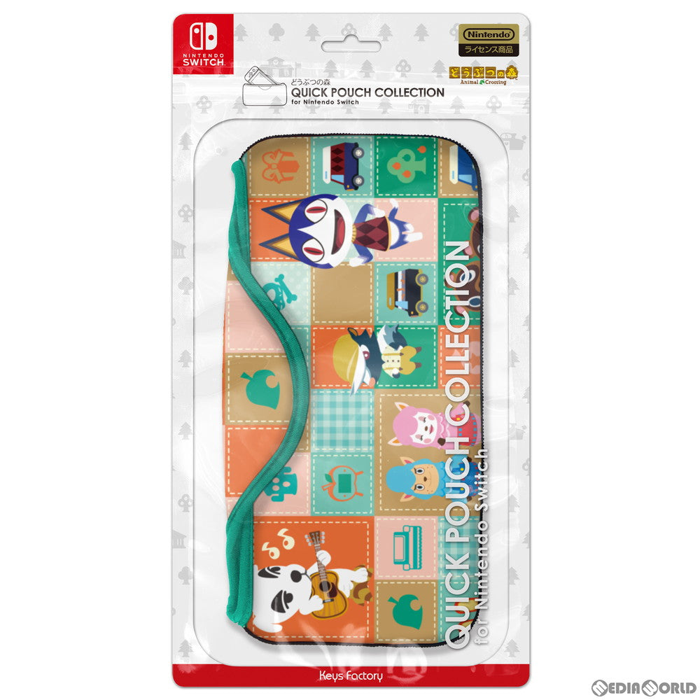 【新品即納】[ACC][Switch] QUICK POUCH COLLECTION for Nintendo Switch(クイックポーチ コレクション フォー ニンテンドースイッチ) どうぶつの森Type-A 任天堂ライセンス商品 キーズファクトリー(CQP-009-1) (20200411)