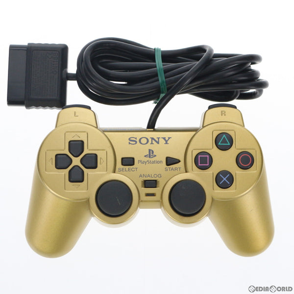 【中古即納】[ACC][PS2]アナログコントローラ デュアルショック2(DUALSHOCK2) ゴールド  SCE(SCPH-10010)(20031204)