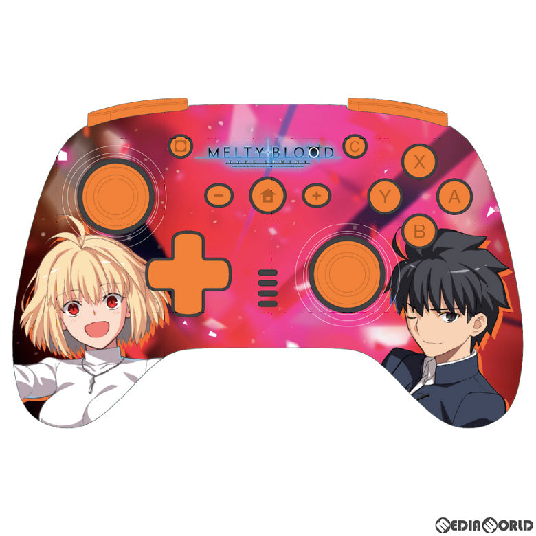 【新品即納】[ACC][Switch] メルティブラッド ワイヤレスコントローラー(SWITCH/SWITCH 有機EL用) (スイッチ/スイッチ 有機EL用) アルクェイド・ブリュンスタッド & 遠野志貴 サイバーガジェット(T2-SWWLC-AT) (20221231)