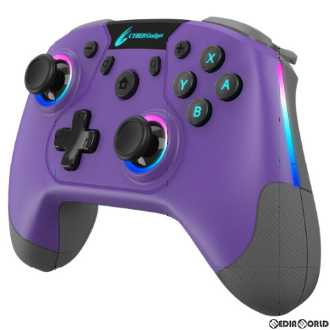 【新品即納】[ACC][Switch] CYBER・ゲーミングコントローラー HG 無線タイプ(SWITCH用) (スイッチ用) 菫色 サイバーガジェット(CY-NSOGCWL-VI) (20221122)
