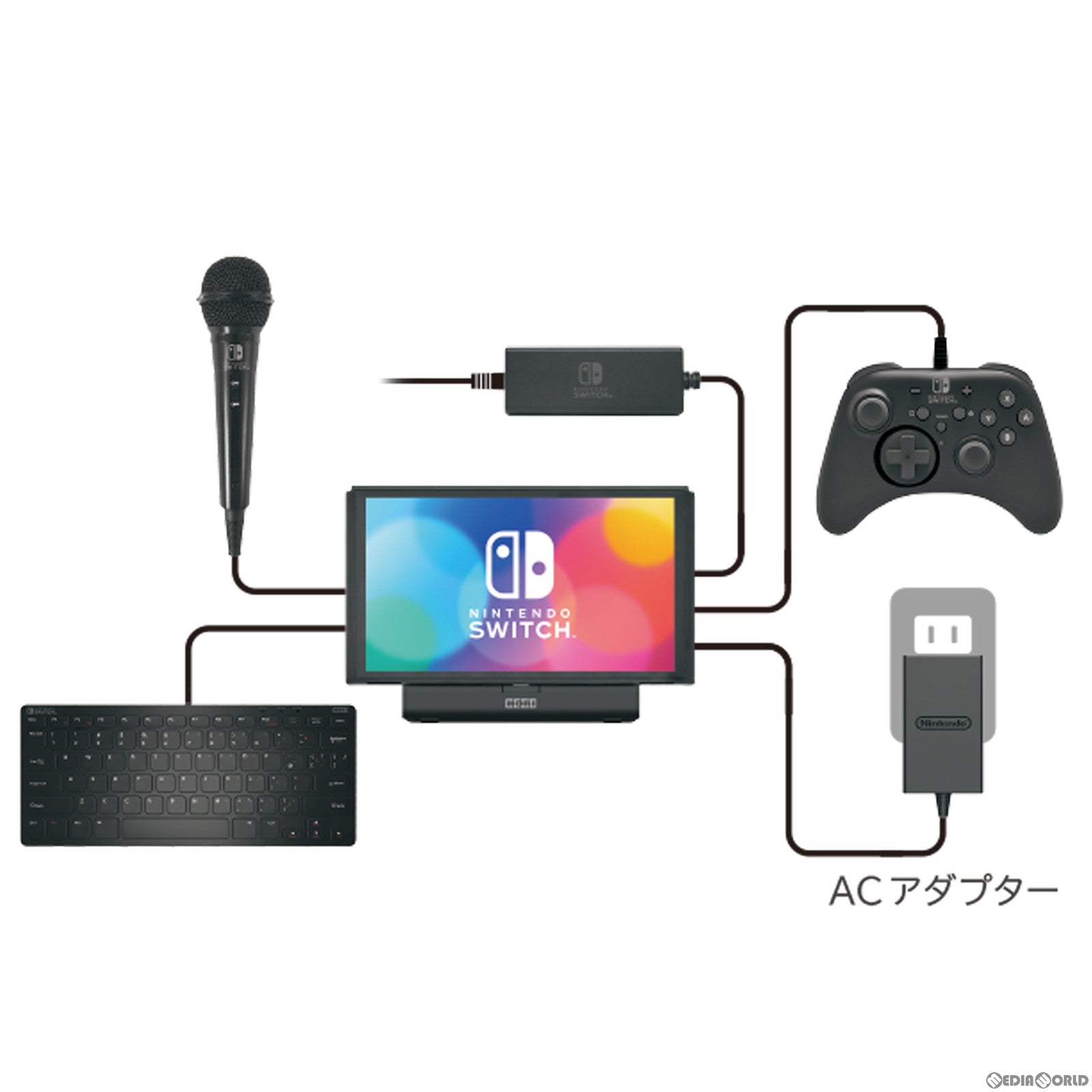 【新品即納】[ACC][Switch] テーブルモード専用 ポータブルUSBハブスタンド 4ポート for Nintendo Switch&trade;(ニンテンドースイッチ) 任天堂ライセンス商品 HORI(NSW-820) (20221020)