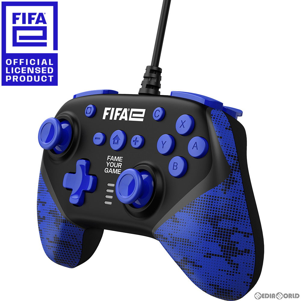 【新品即納】[ACC][Switch] FIFAe ワイヤードコントローラー(SWITCH用/パソコン用) (スイッチ用/パソコン用) ブラック FIFAe公式ライセンス商品 サイバーガジェット(FIFAE-NSGYCWC-BK) (20230215)