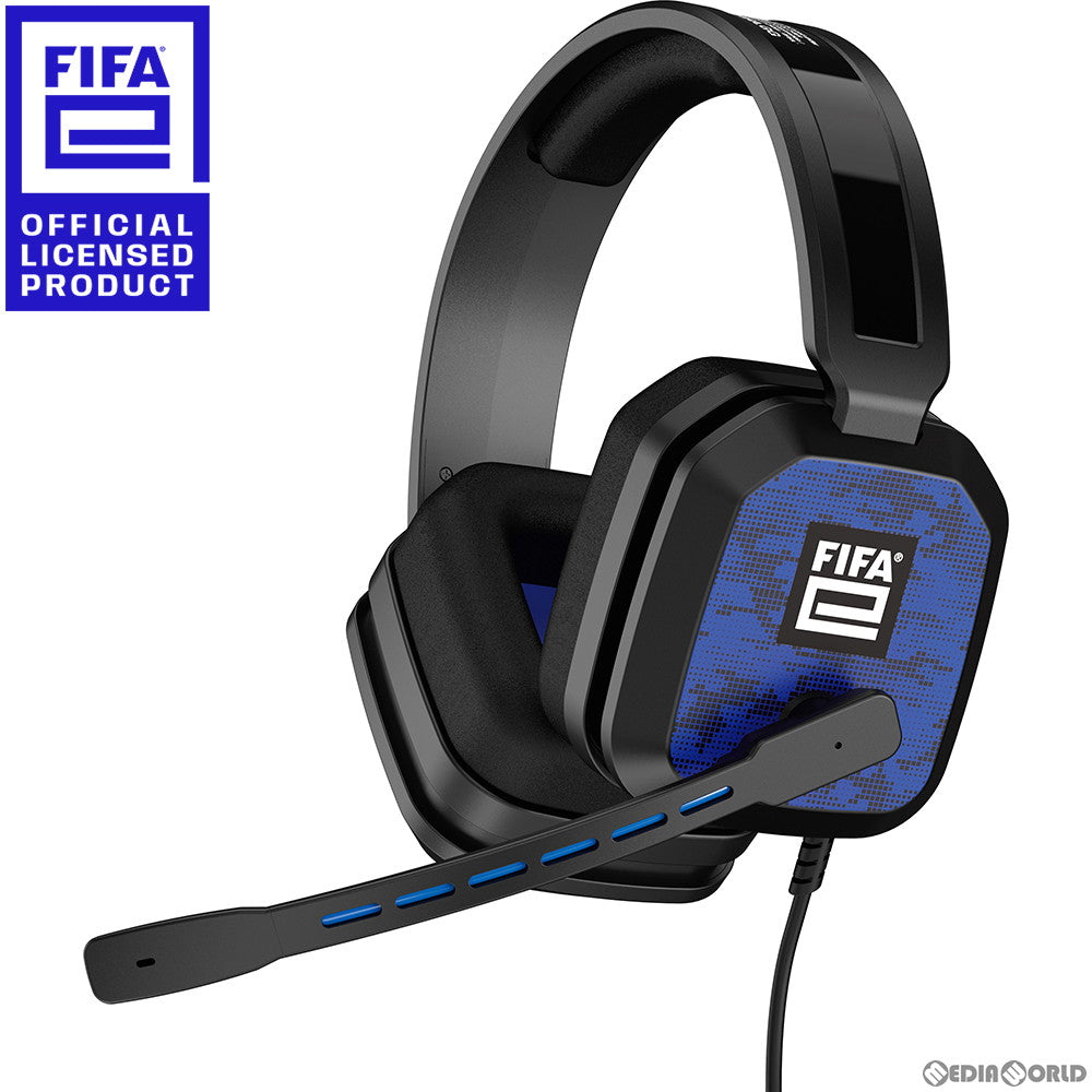 【新品即納】[ACC][PS5] FIFAe ゲーミングヘッドセット ブラック FIFAe公式ライセンス商品 サイバーガジェット(FIFAE-GMHS-BK) (20230303)
