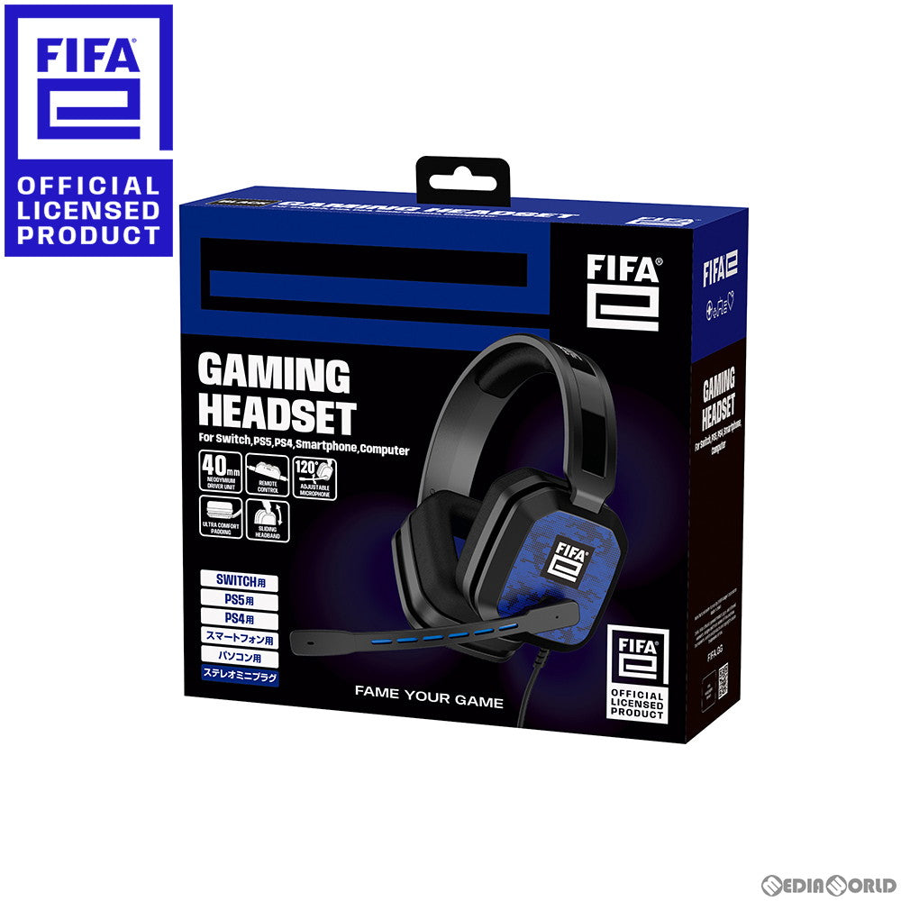 【新品即納】[ACC][PS5] FIFAe ゲーミングヘッドセット ブラック FIFAe公式ライセンス商品 サイバーガジェット(FIFAE-GMHS-BK) (20230303)