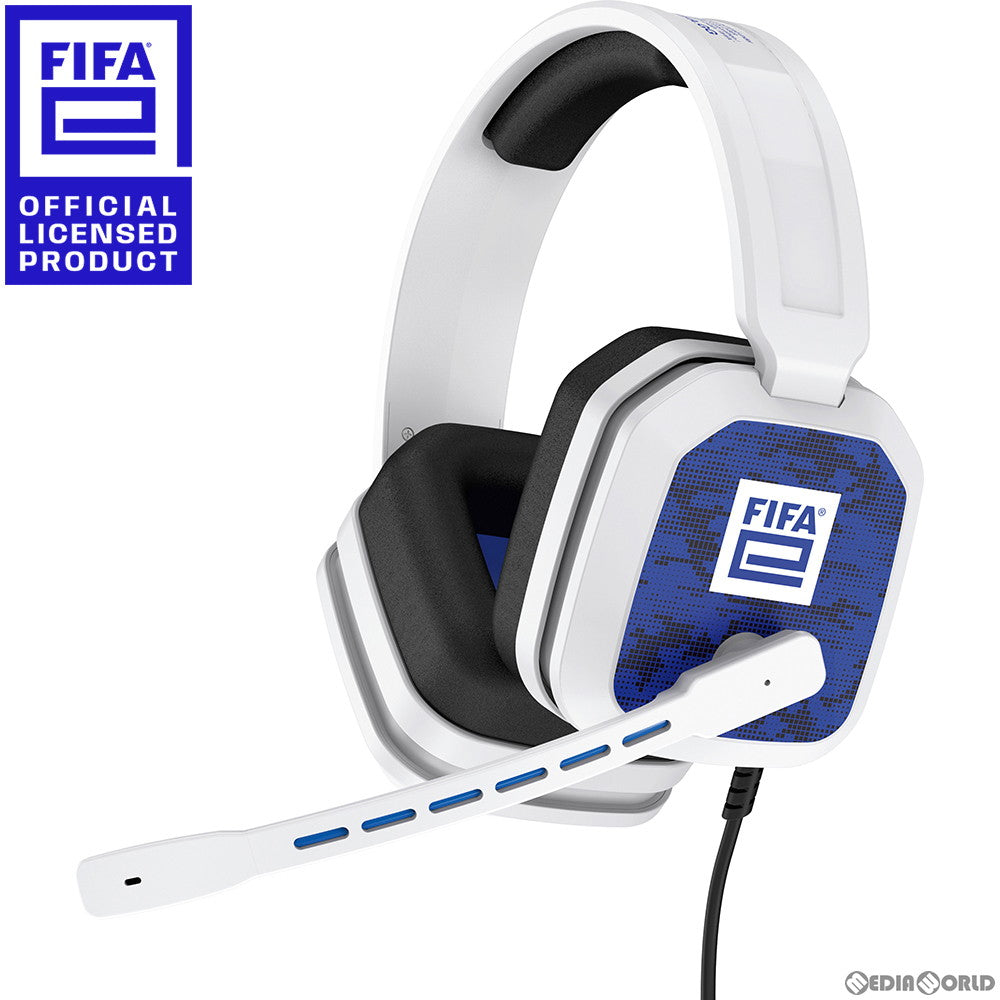 【新品即納】[ACC][PS5] FIFAe ゲーミングヘッドセット ホワイト FIFAe公式ライセンス商品 サイバーガジェット(FIFAE-GMHS-WH) (20230303)