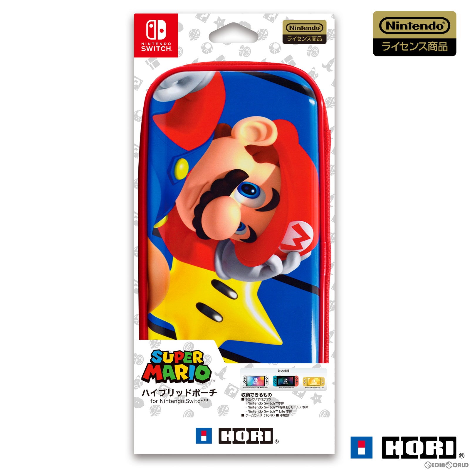 【新品即納】[ACC][Switch] ハイブリッドポーチ for Nintendo Switch(ニンテンドースイッチ) スーパーマリオ 任天堂ライセンス商品 HORI(NSW-161) (20230427)