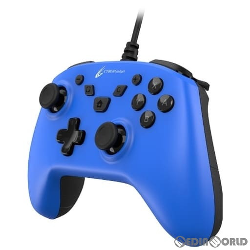 【新品即納】[ACC][Switch] CYBER・ゲーミングコントローラー HG smart 有線タイプ(SWITCH用) (スイッチ用) ブルー サイバーガジェット(CY-NSOGCLWD-BL) (20230502)