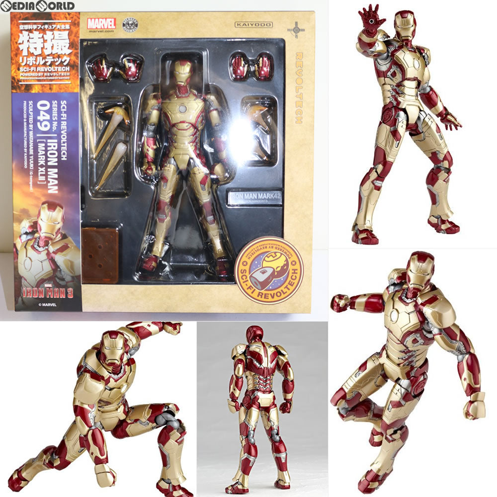 【中古即納】[FIG]特撮リボルテック 049 アイアンマン マーク42 アイアンマン3 完成品 フィギュア 海洋堂(2013年12月)