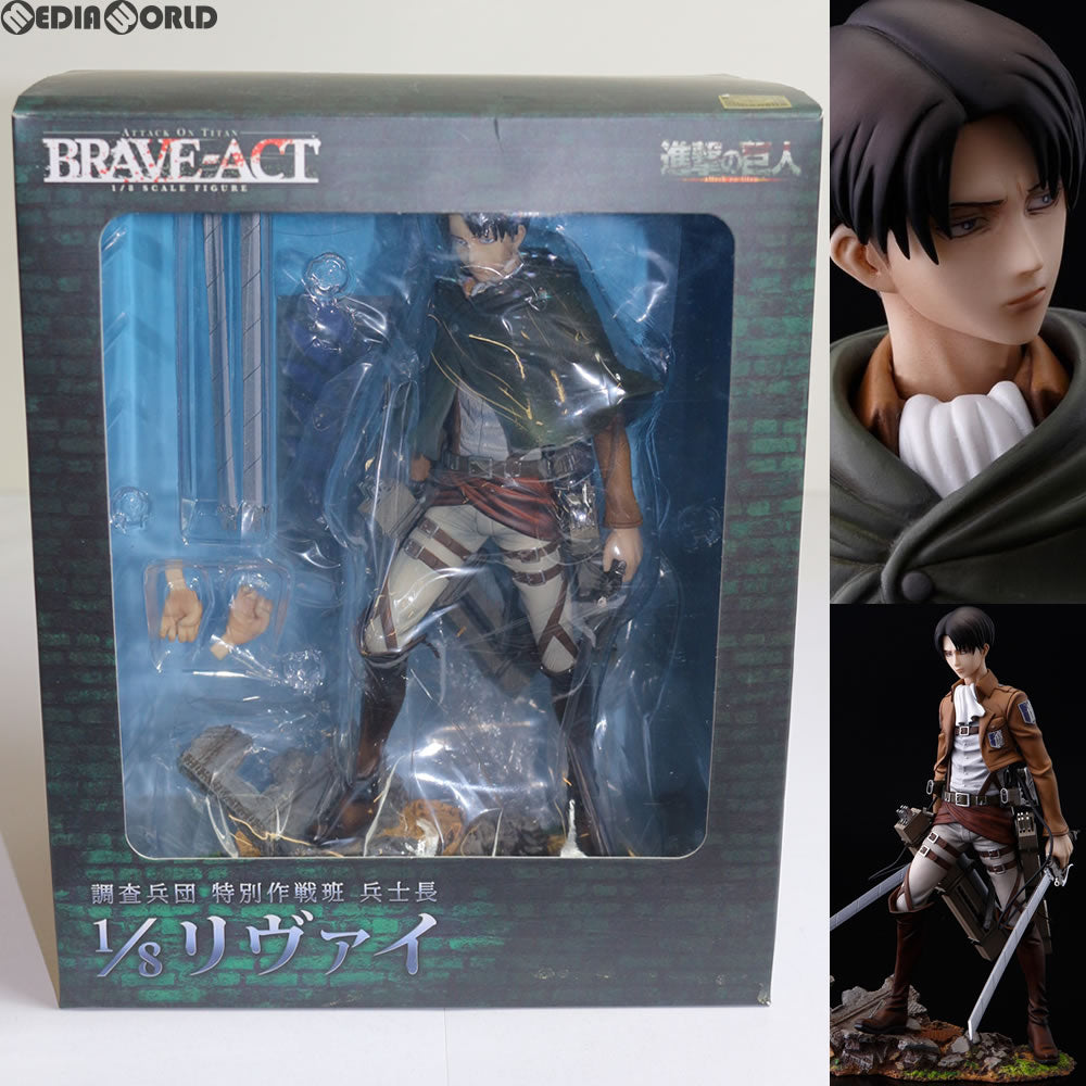 【中古即納】[FIG] BRAVE-ACT(ブレイブアクト) リヴァイ 進撃の巨人 1/8 完成品 フィギュア 千値練(せんちねる) (2014年2月)