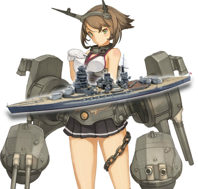 【新品即納】[PTM] 1/700艦これプラモデル 艦娘戦艦 陸奥 艦隊これくしょん アオシマ(20140322)