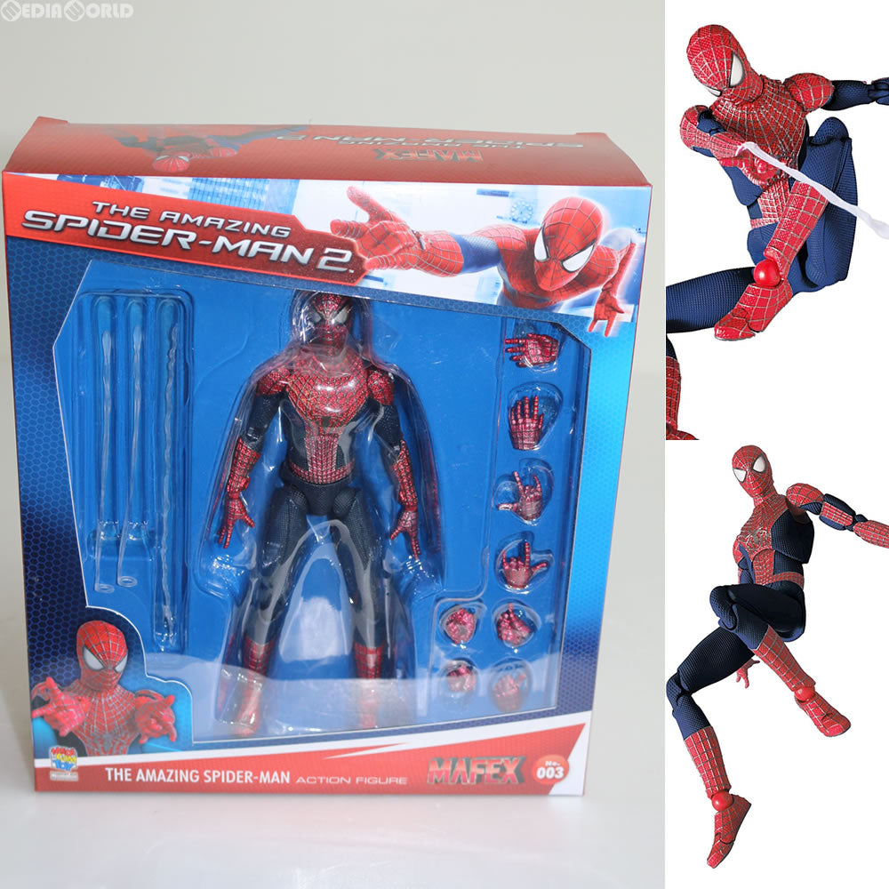 【中古即納】[FIG] マフェックス No.003 MAFEX SPIDER-MAN(スパイダーマン) THE AMAZING SPIDER-MAN2(アメイジング・スパイダーマン2) 完成品 可動フィギュア メディコム・トイ(20160625)