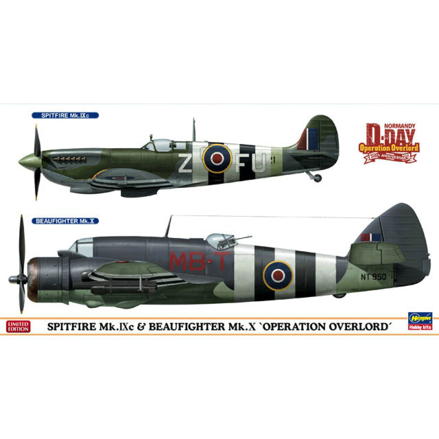 【新品即納】[PTM] 02087 1/72スピットファイアMk.9c&ボーファイターMk.10「オーバーロード作戦」 プラモデル ハセガワ(20140315)